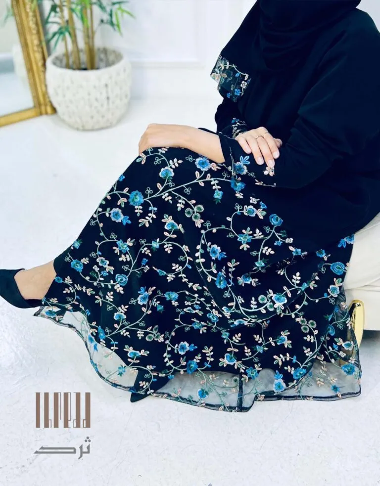 عبايات بنت الخليج الفاخرة | أفضل تصاميم للشراء أونلاين 1 عبايات بنت الخليج الفاخرة - عباية ثرد افضل تفصيل متجر عبايات سعودية