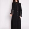 JO7A0056 عباية منقوشة أكمام راقية | عبايات سعودية فاخرة
