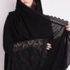 عباية أكمام دانتيل سوداء | عبايات سعودية عصرية