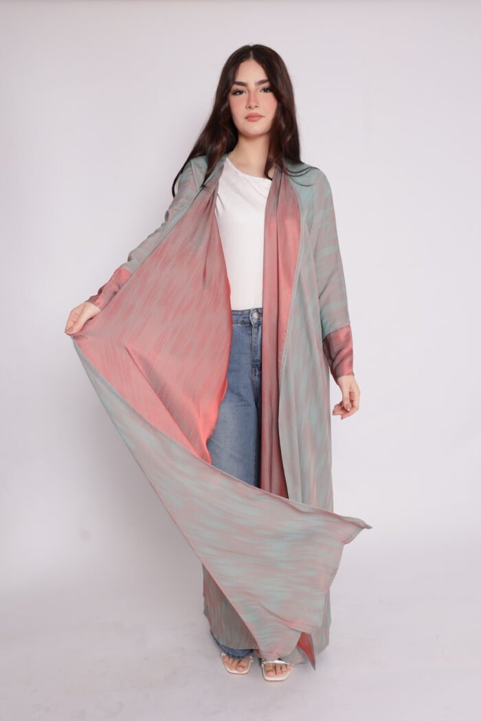 Modern, flowing abaya in calm colors - Image 1