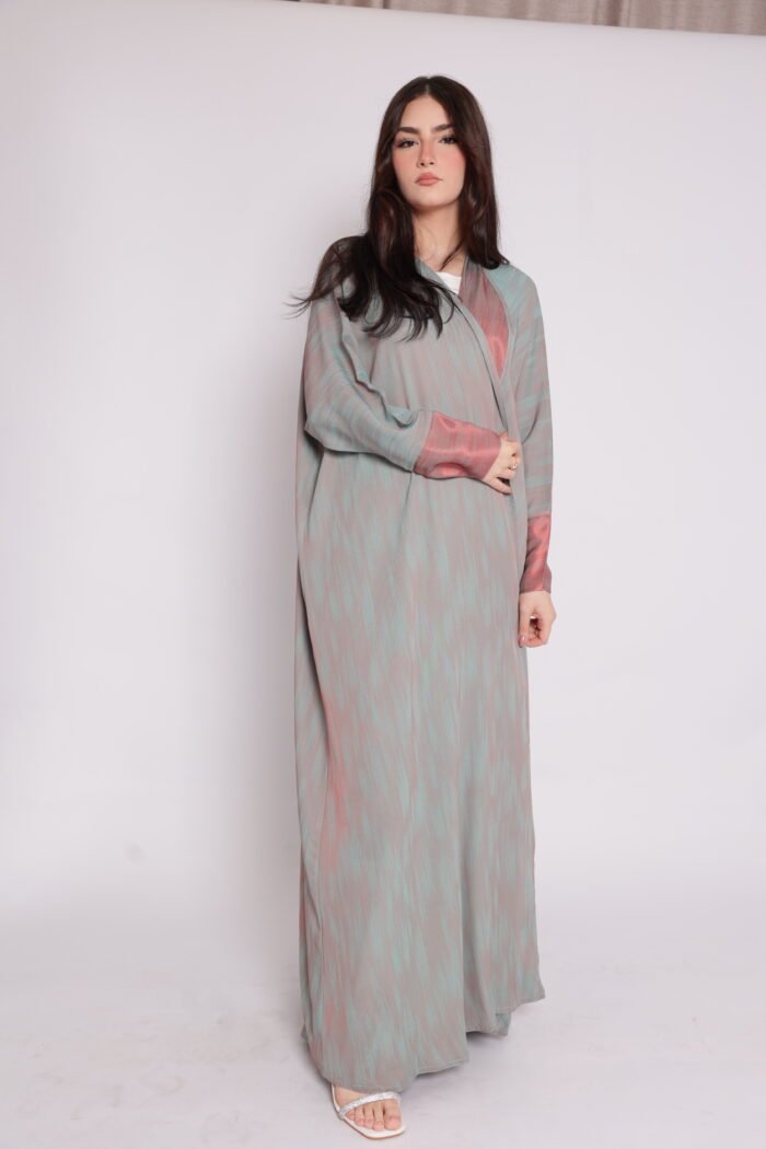 Modern, flowing abaya in calm colors - Image 5