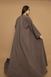 Luxurious colorful abaya with floral design and luxurious crepe fabric - Image 8