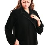 عباية رسمية سوداء بياقة فاخرة للسهرات والمناسبات