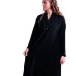 Shiny black beaded abaya, luxurious design for your special occasions