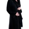 Classic abaya with black beads and crepe fabric with a luxurious and elegant design