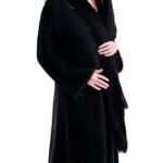 Classic abaya with black beads and crepe fabric with a luxurious and elegant design