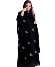 Half bisht abaya embroidered with luxurious floral embroidery