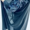 Japanese crepe hand embroidered abaya with luxurious design