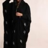 Half bisht abaya embroidered with luxurious floral embroidery