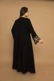 Abaya embroidered with colored threads - Image 6