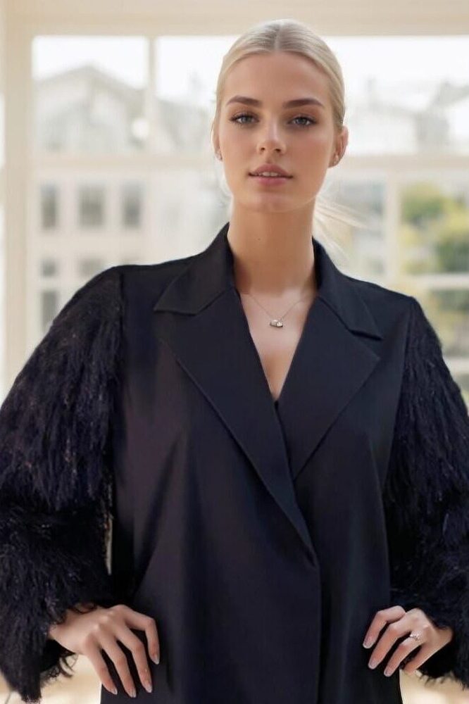 عباية كلوش سوداء أهداب – تصميم كلوش عصري من عباية ثريد